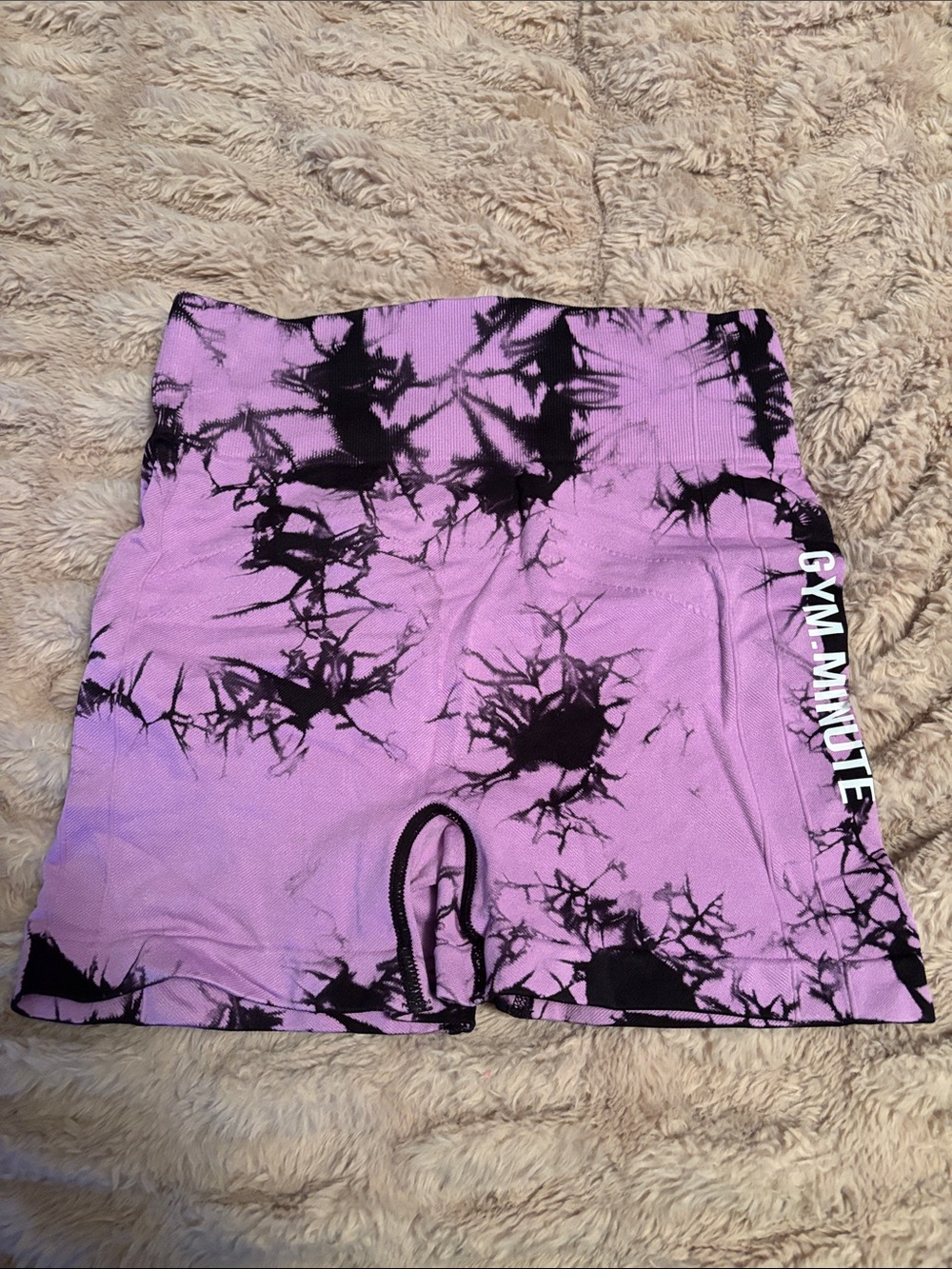 Purple Tie-Dye Active Short